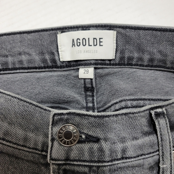 Agolde Nico High-Rise Jeans In Ceremony 29 Organic Cotton Button Fly - Picture 10 of 11